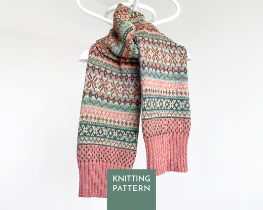 ROHUKÜLA Fair-Isle-Schal-Strickmuster