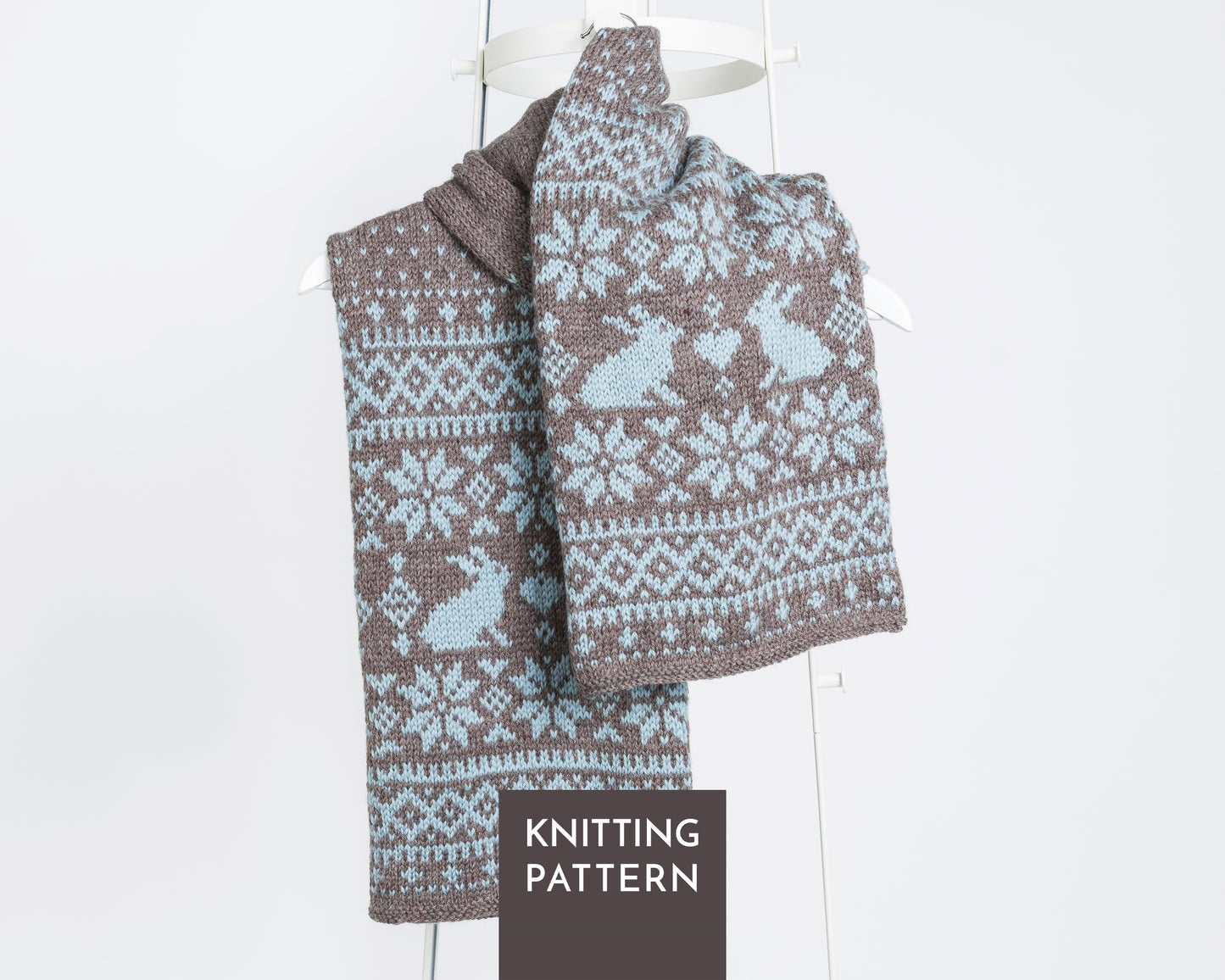 SONKA Bunny Fair Isle Schal Strickmuster