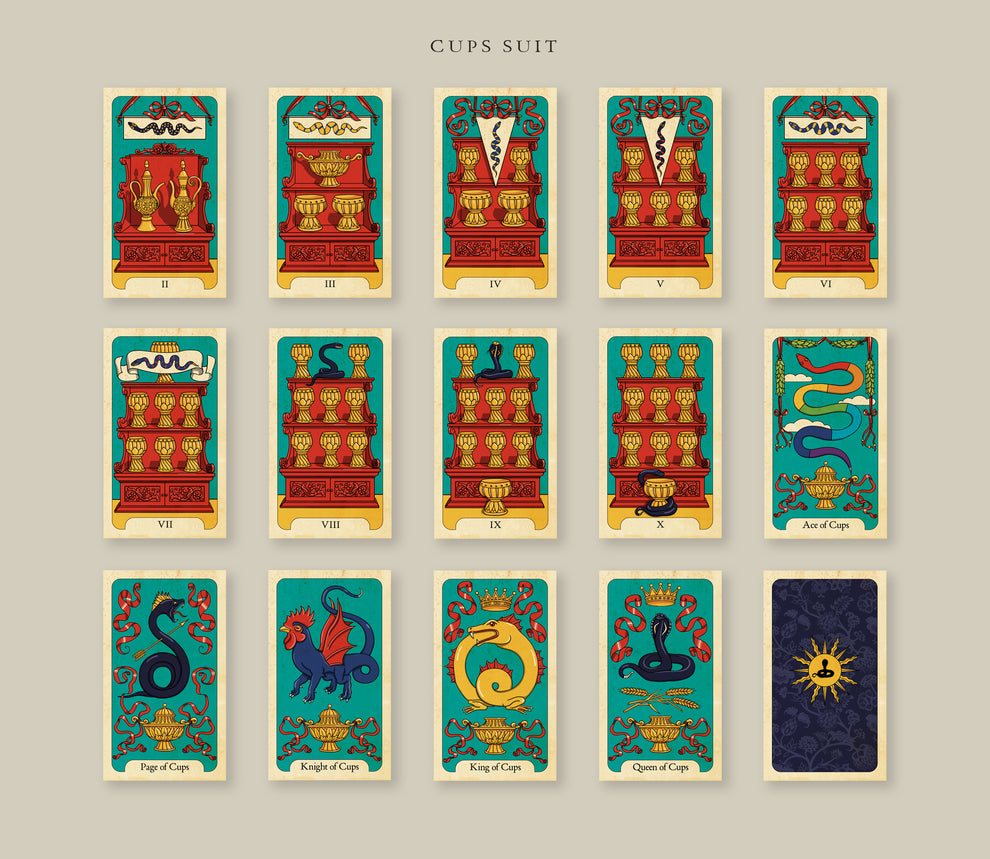 Snake Tarot Minor Arcana Deck by Olga Begak
