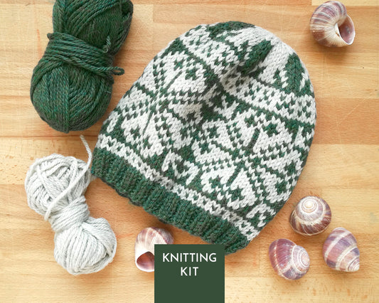 SELBU SNOWFLAKE Fair Isle Hat DIY Strickset