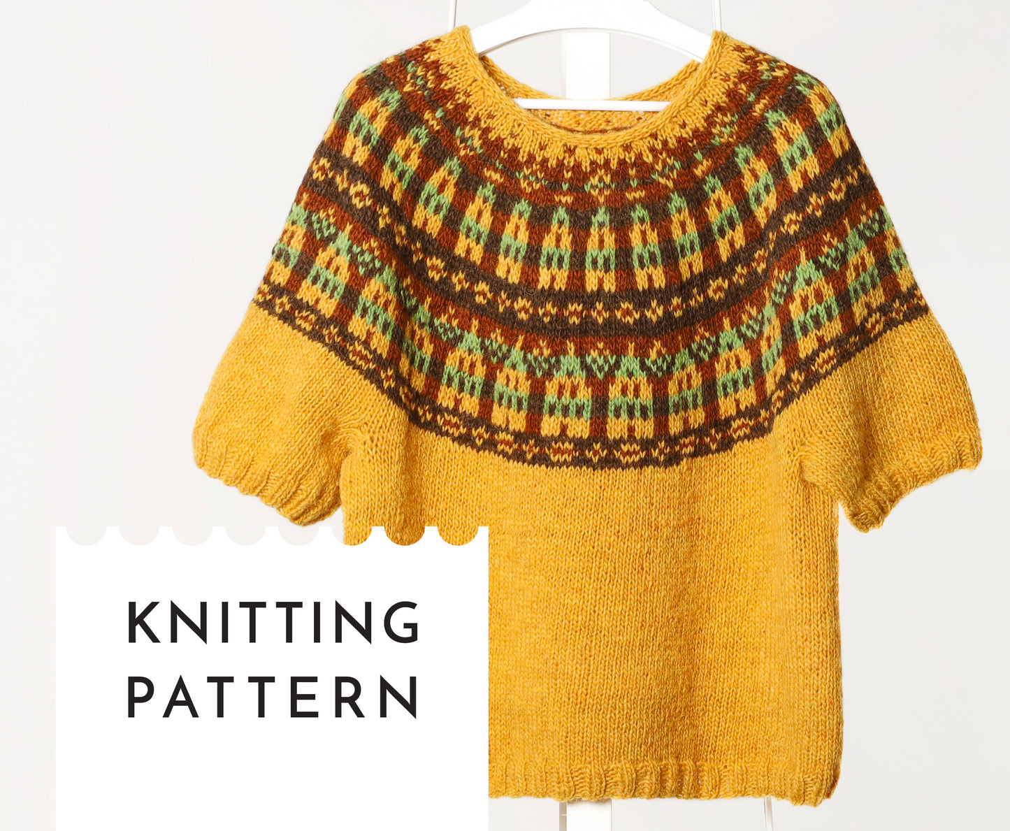 Icelandic Lopapeysa Sweater Knitting Pattern • Stortorget Yoke Pullover (PDF)