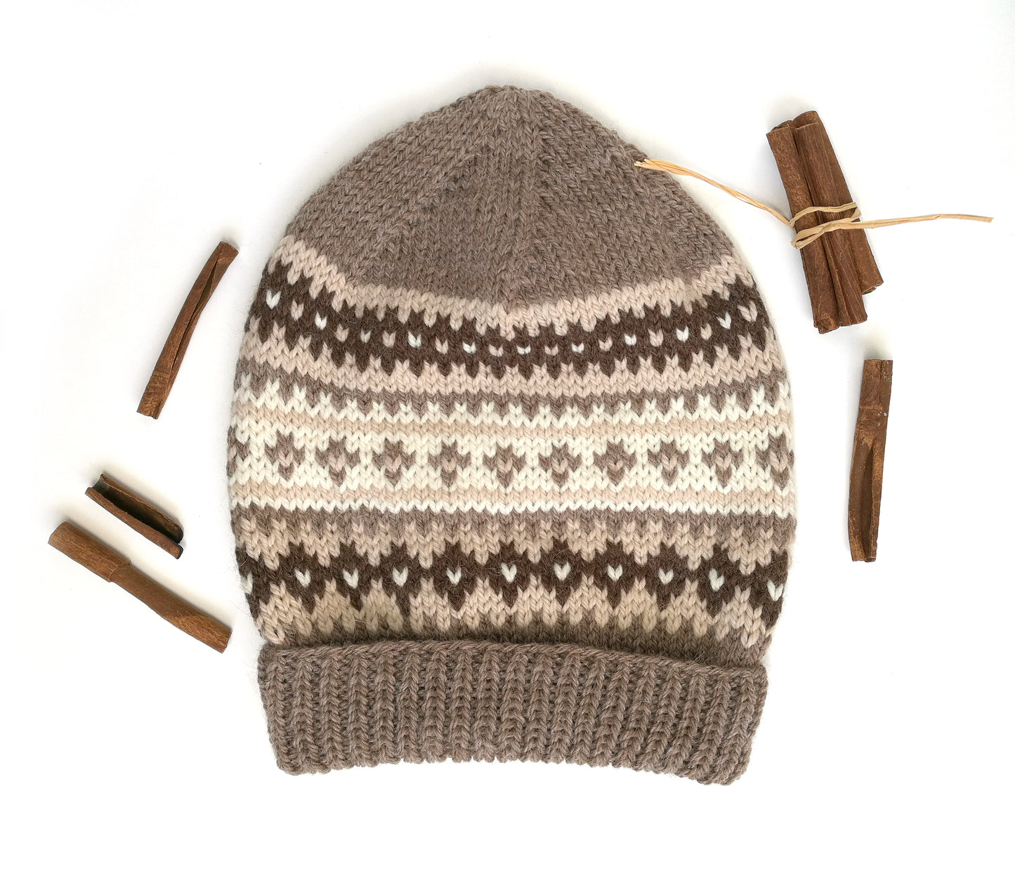 ZUCKER-ZIMT Fair-Isle-Hut-Strickmuster