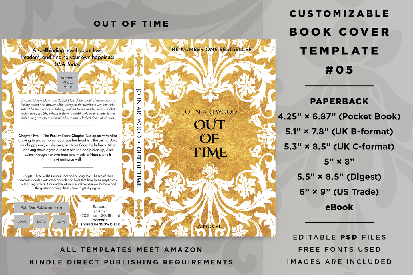 Book cover template No. 05 promotional graphic