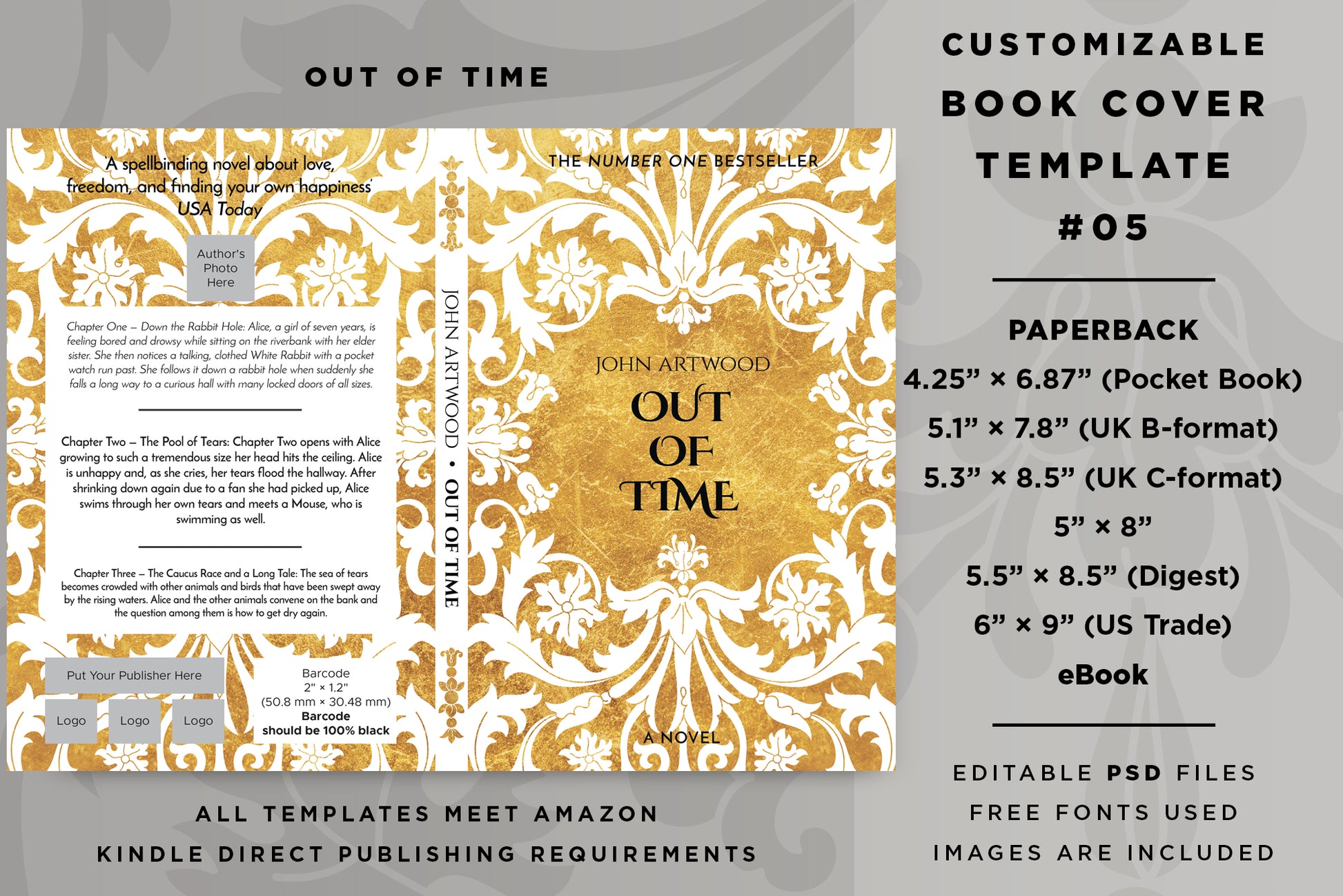 Book cover template No. 05 promotional graphic