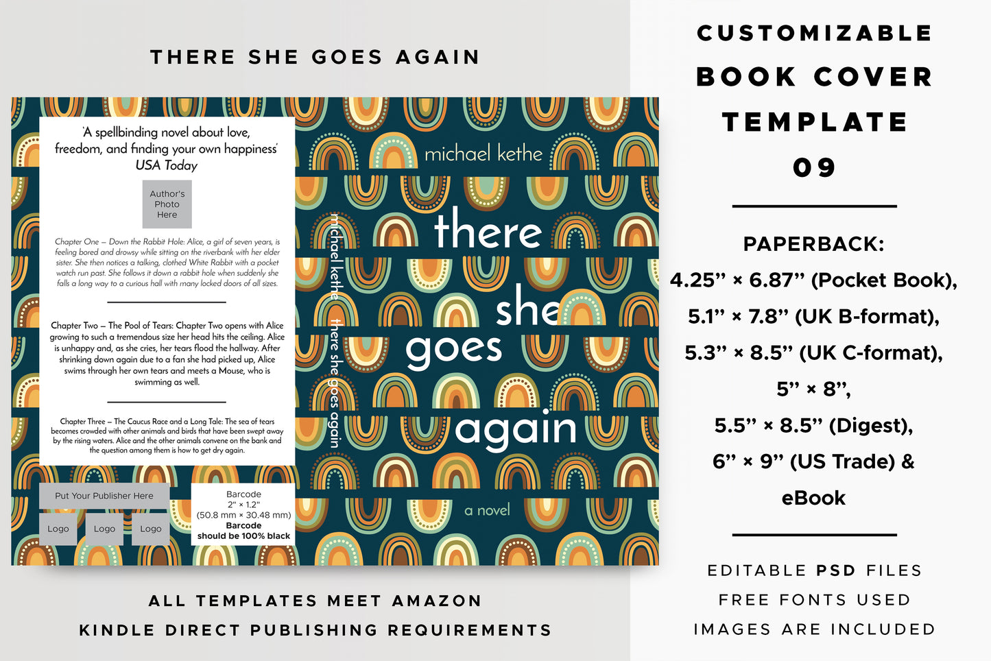 Book cover template No. 09 promotional graphic