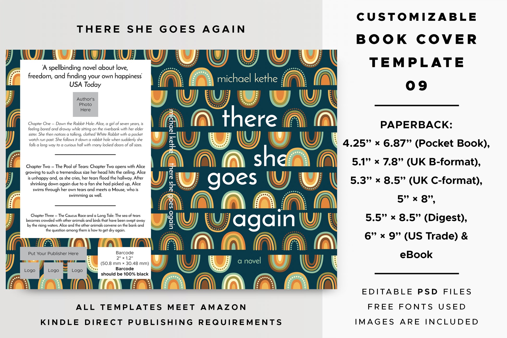 Book cover template No. 09 promotional graphic